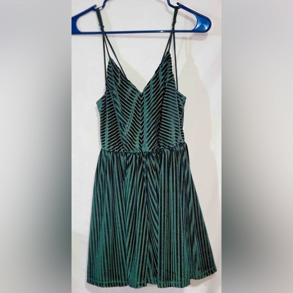 Dress Forum LA Green Ribbed Strappy Blouse